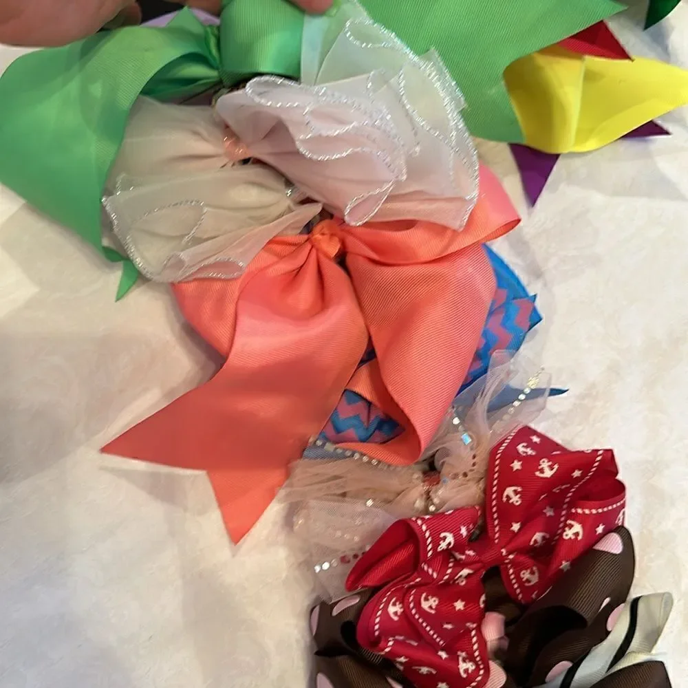 Hair Bows Barettes Set of 40 All Colors
